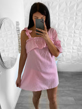 Charger l&#39;image dans la galerie, robe chemise rayee rose
