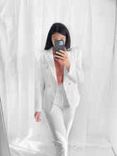 Laden Sie das Bild in den Galerie-Viewer, Blazer épaulettes XL premium blanc
